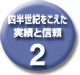 2四半世紀をこえた実績と信頼